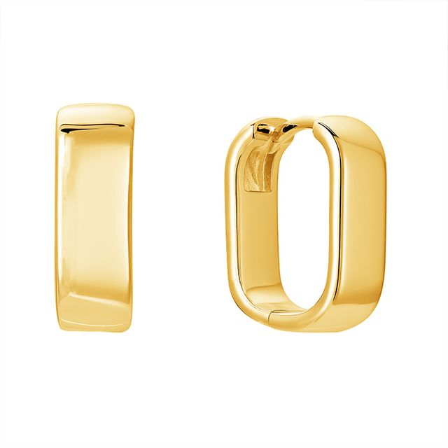 Sharp Square Huggie Hoops från Makeup Mekka