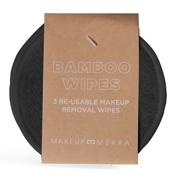 Bamboo Makeup Remover Pads 3pk Black – sminkverktyg från Makeup Mekka
