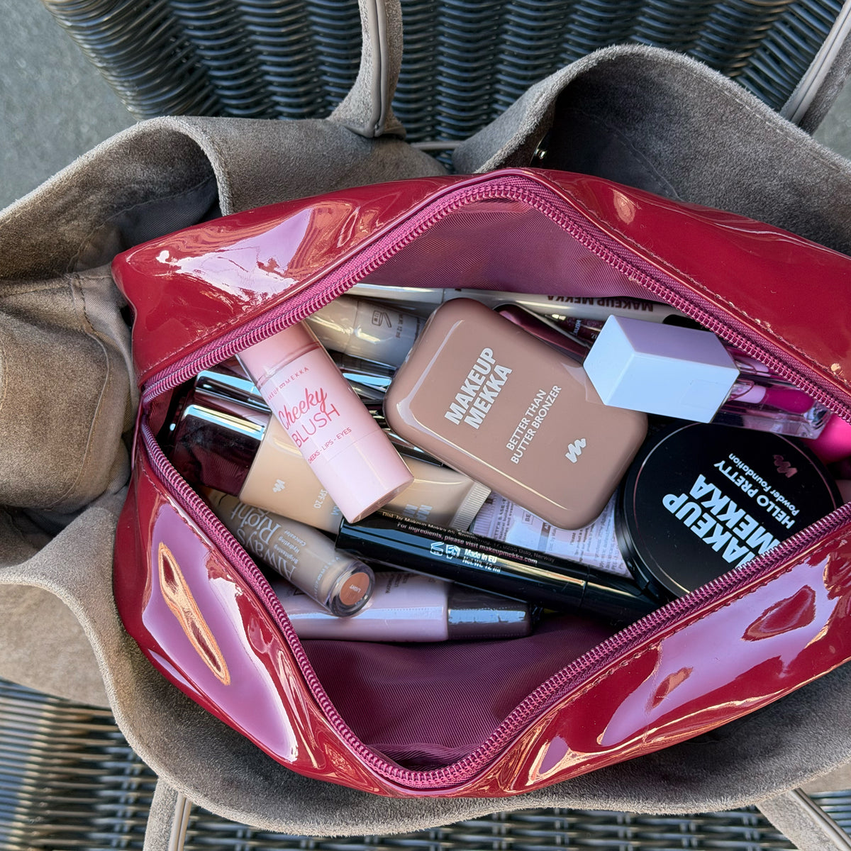 Burgundy Makeup Bag